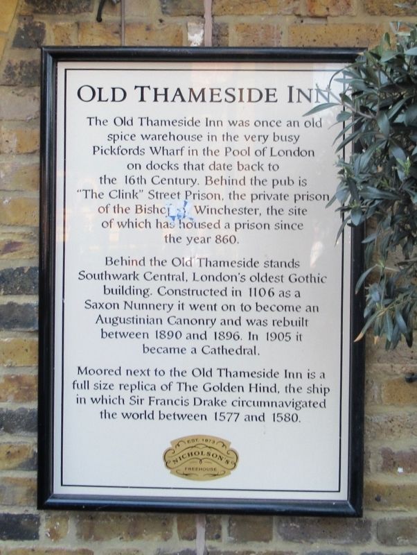 Old Thameside Inn Marker image. Click for full size.