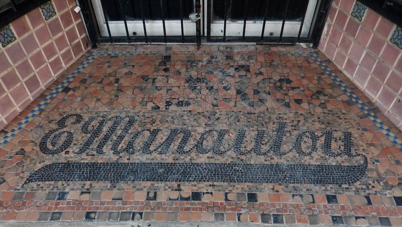 Manautou Building (<i>decorative tile entrance</i>) image. Click for full size.