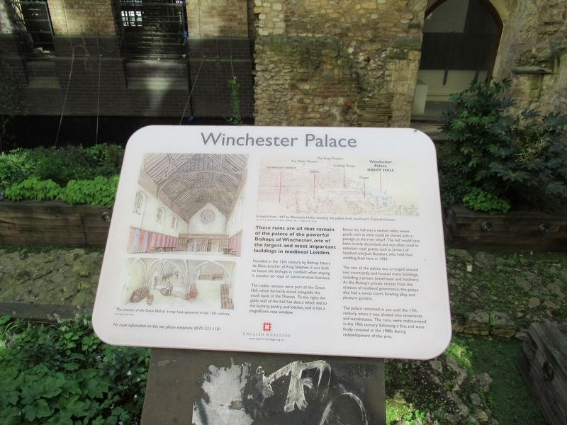 Winchester Palace Marker image. Click for full size.
