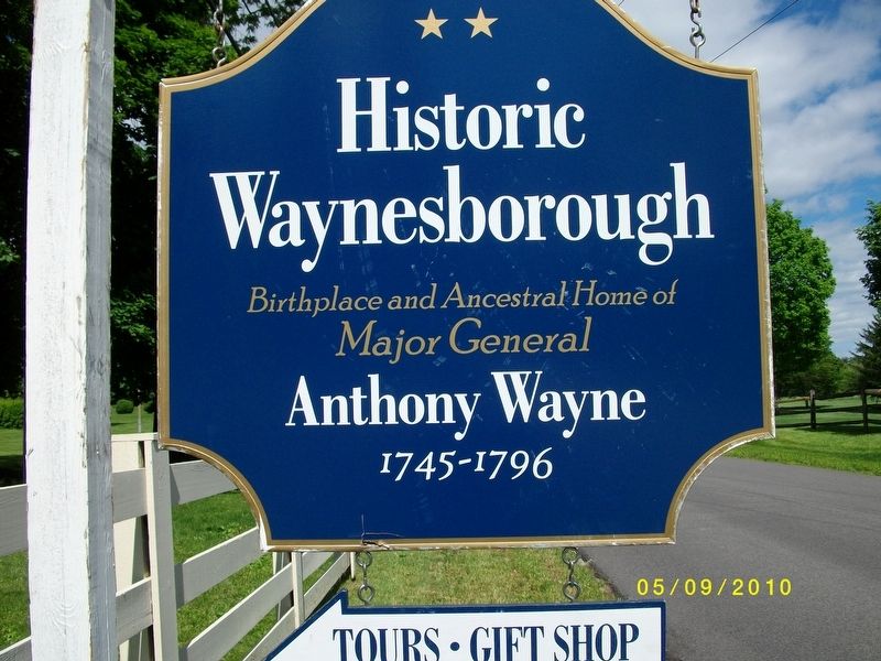 Historic Waynesborough Marker image. Click for full size.