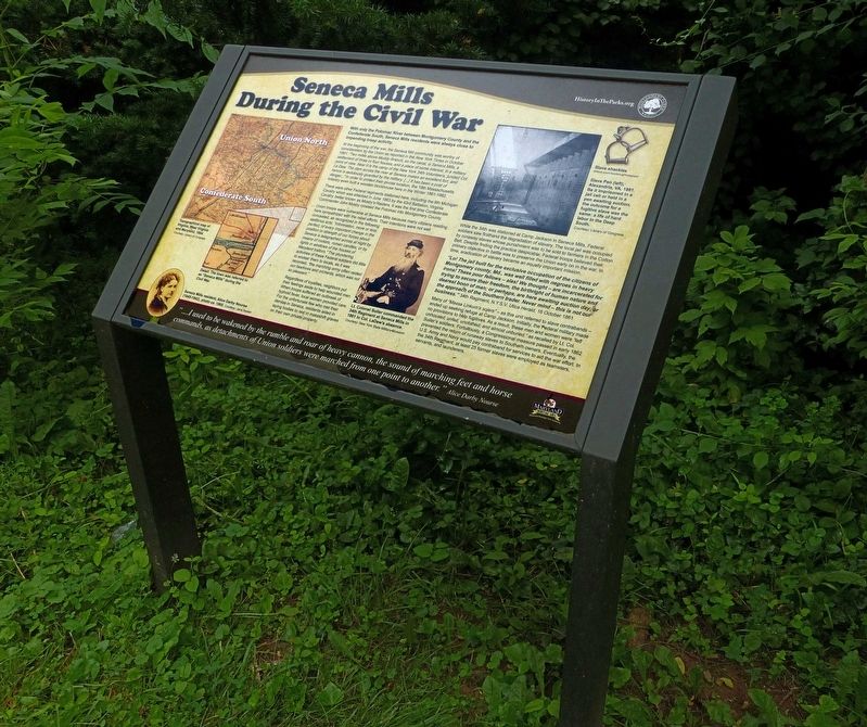 Seneca Mills During the Civil War Marker. Click for full size. Seneca Mills During the Civil War Marker image. Click for full size.