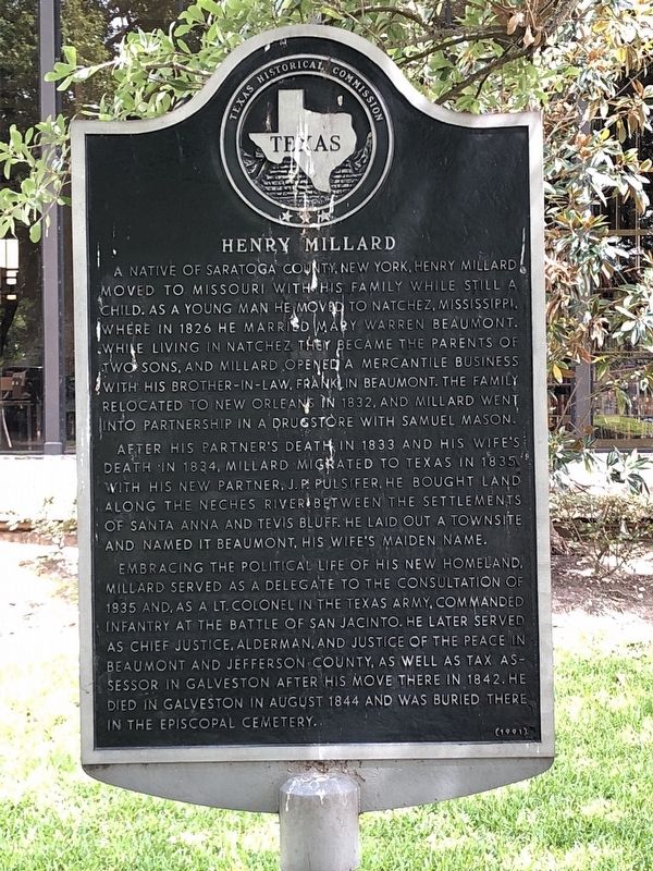 Henry Millard Marker. Click for full size. Henry Millard Marker image. Click for full size.
