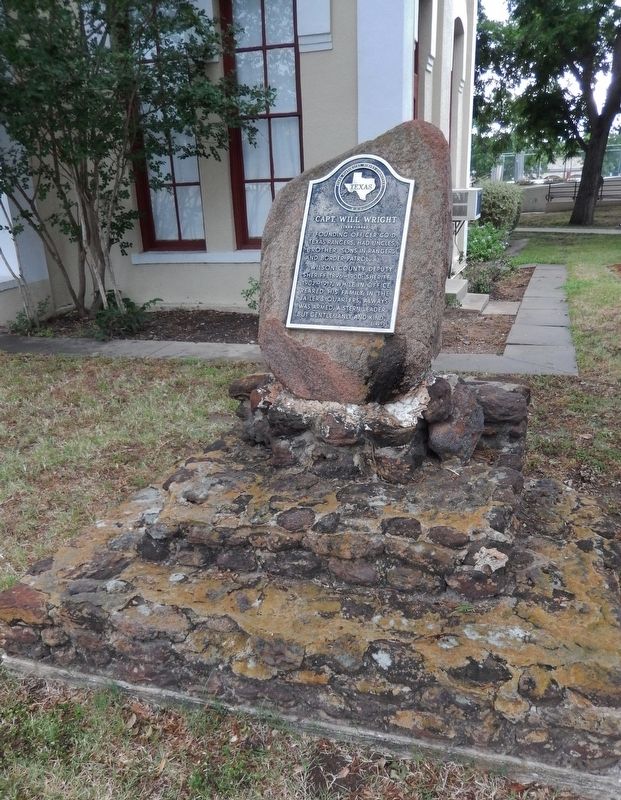 Capt. Will Wright Marker (<i>tall view</i>) image. Click for full size.