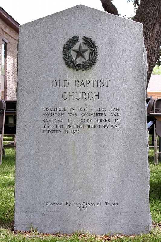 Old Baptist Church Marker image. Click for full size.