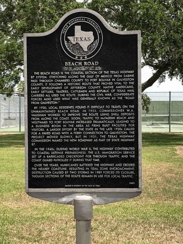 Beach Road Marker. Click for full size. Beach Road Marker image. Click for full size.