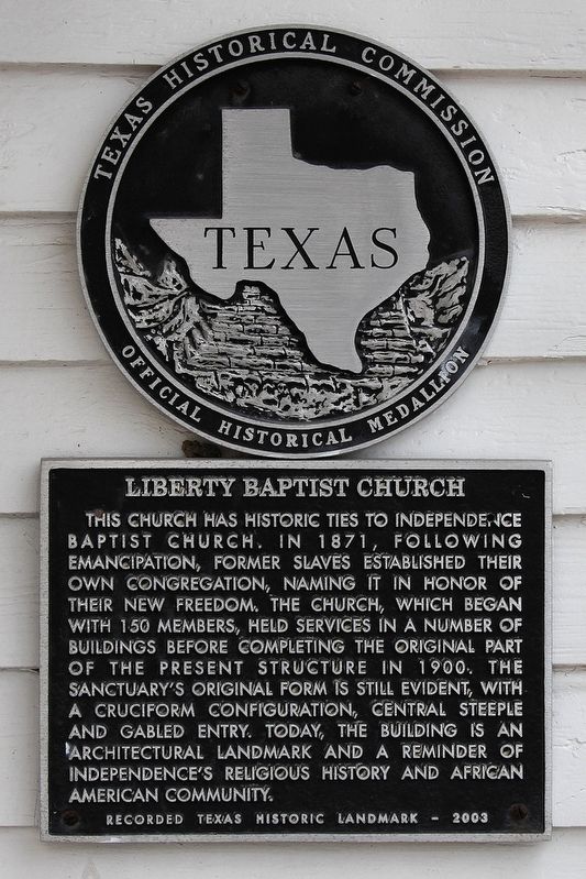 Liberty Baptist Church Marker. Click for full size. Liberty Baptist Church Marker image. Click for full size.
