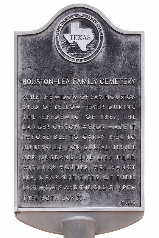 Houston-Lea Family Cemetery Marker image. Click for full size.