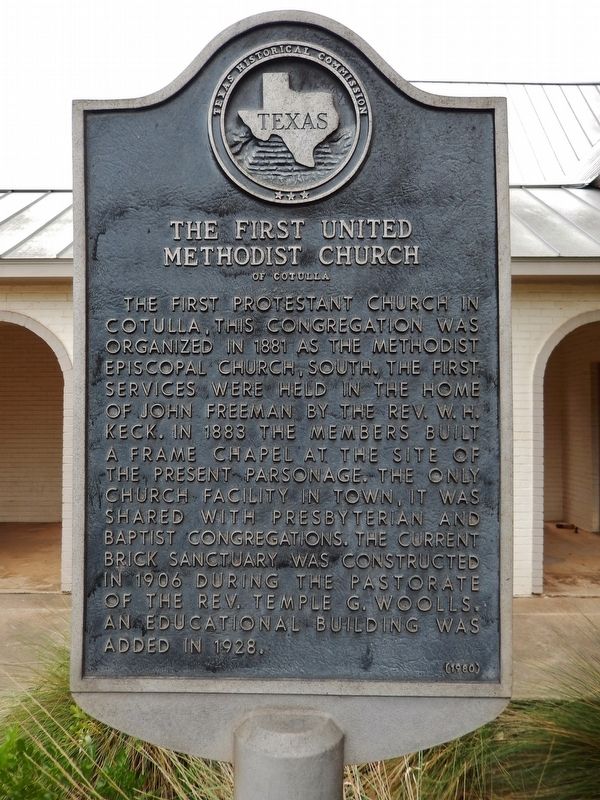 The First United Methodist Church of Cotulla Marker image. Click for full size.