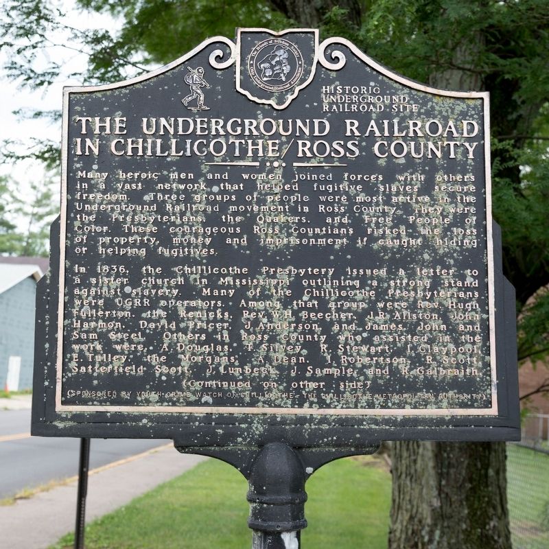 The Underground Railroad Marker, Side One. Click for full size. The Underground Railroad Marker, Side One image. Click for full size.