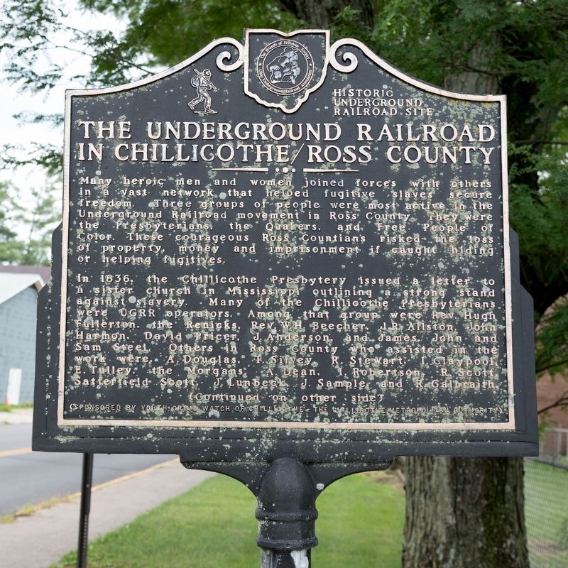 The Underground Railroad Marker, Side One image. Click for full size.