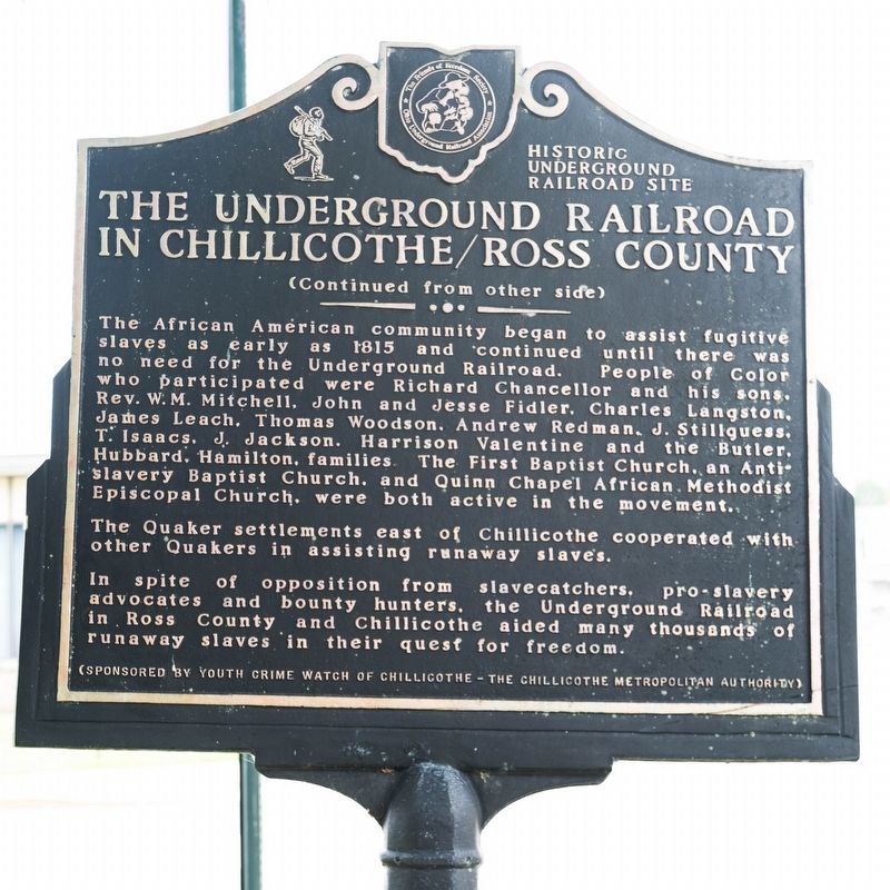 The Underground Railroad Marker, Side Two image. Click for full size.