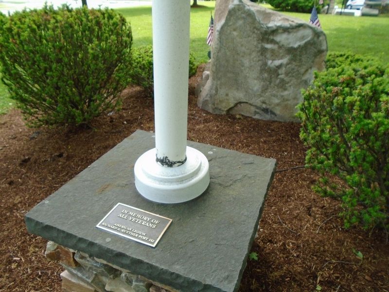 Veterans Memorial Marker and Flag Pole image. Click for full size.