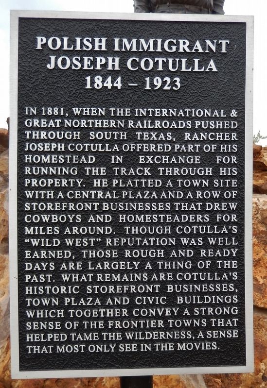 Joseph Cotulla Marker. Click for full size. Joseph Cotulla Marker image. Click for full size.