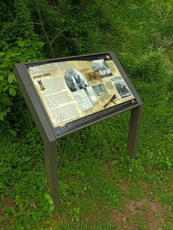 A Veteran’s Life in Montgomery County Marker. Click for full size. A Veteran’s Life in Montgomery County Marker image. Click for full size.