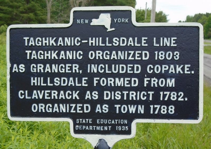 Taghkanic-Hillsdale Line Marker image. Click for full size.