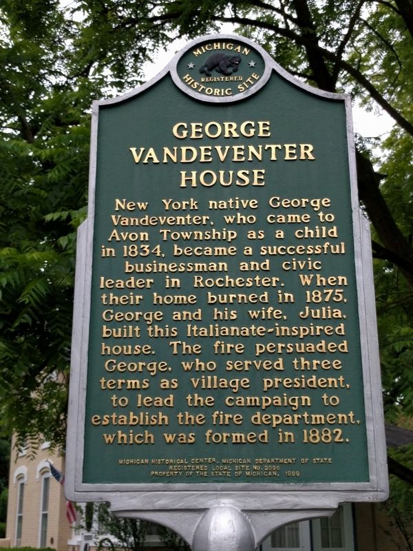 George Vandeventer House Marker image. Click for full size.