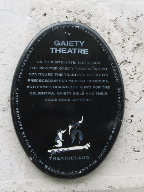 Gaiety Theatre Marker. Click for full size. Gaiety Theatre Marker image. Click for full size.
