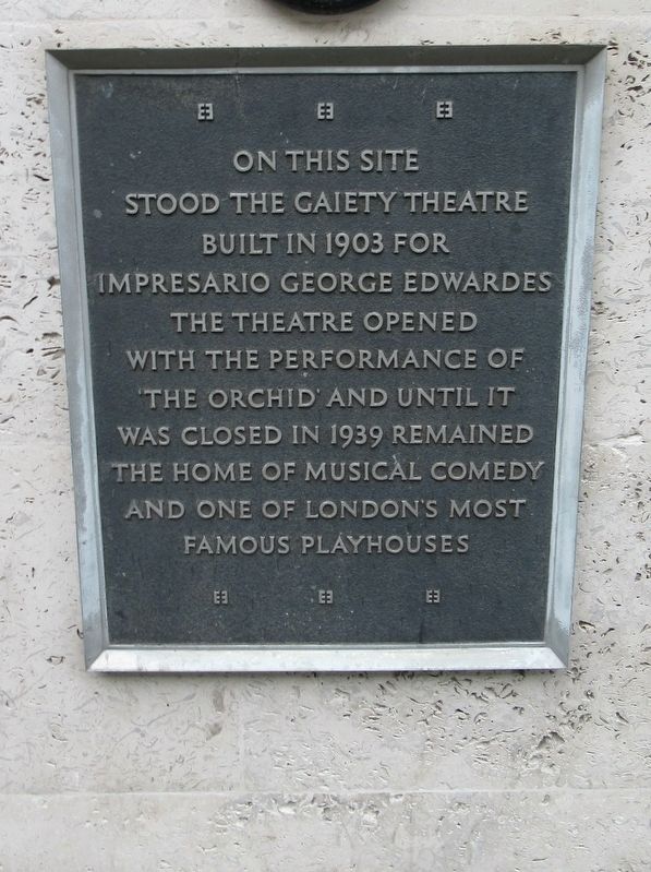 Gaiety Theatre Marker image. Click for full size.