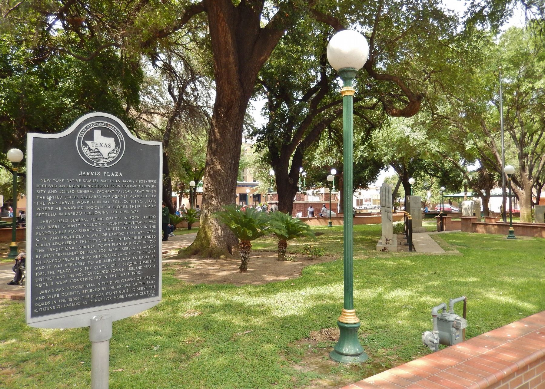 Jarvis Plaza Marker (<i>wide view</i>) image. Click for full size.