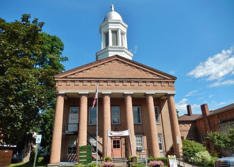 Montour Falls Town Hall (<i>building with similar architecture located just west of the library</i>) image. Click for full size.