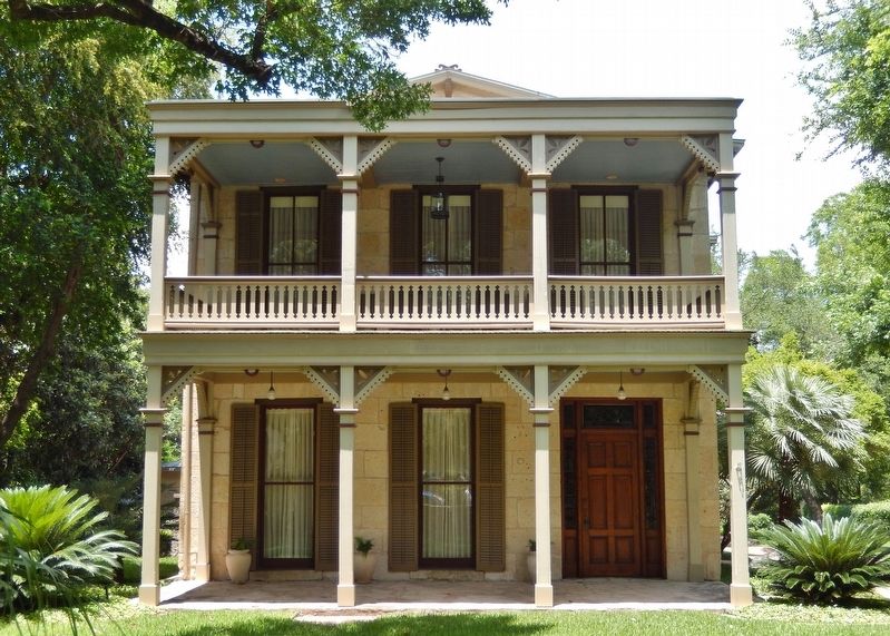 Elias and Lucy Edmonds House (<i>front view; showing full-height front porch</i>) image. Click for full size.