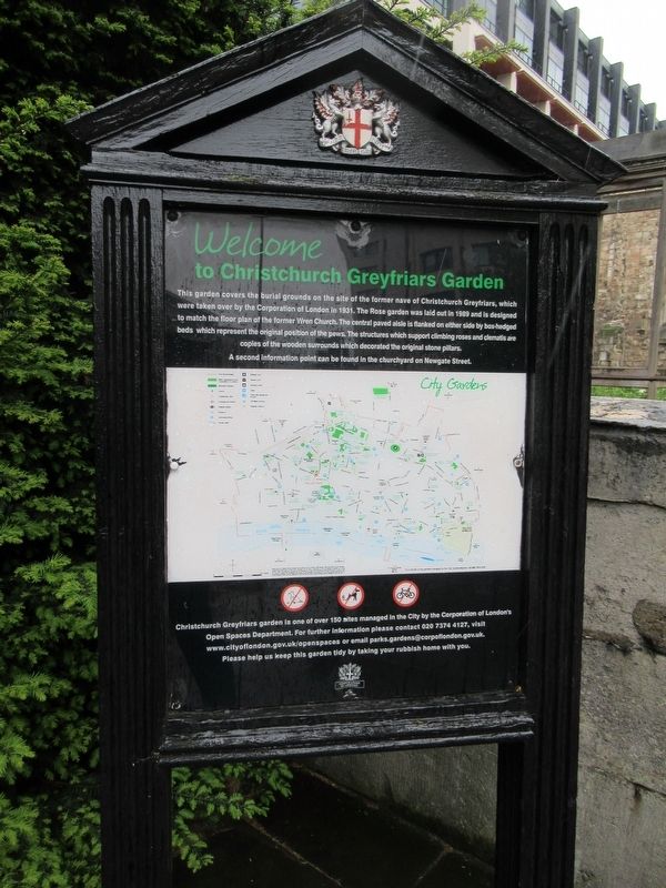Christchurch Greyfriars Garden Marker image. Click for full size.