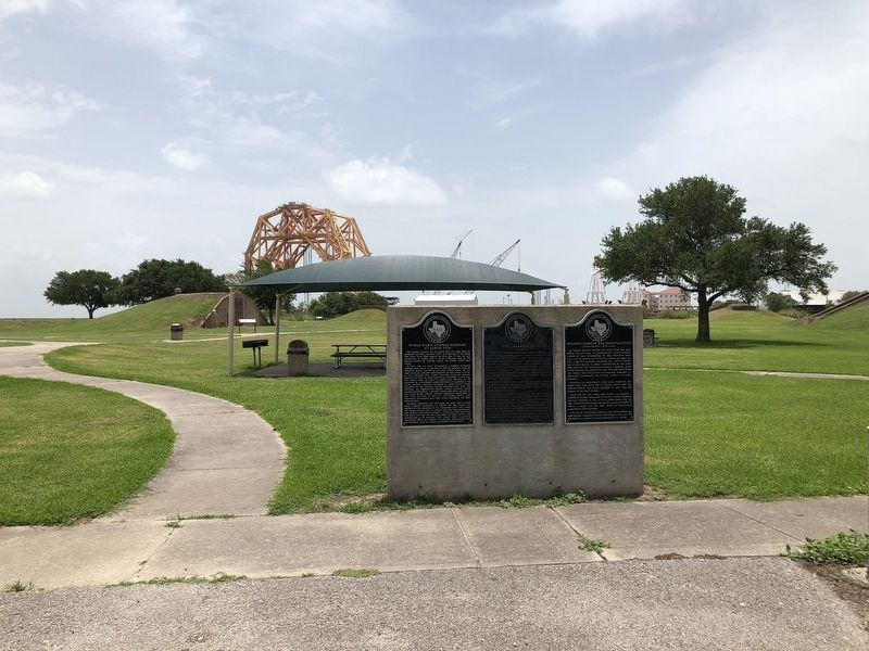 World War II Coastal Defenses at Sabine Pass Marker. Click for full size. World War II Coastal Defenses at Sabine Pass Marker image. Click for full size.