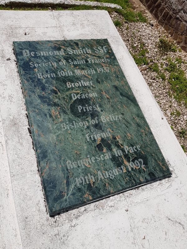 Bishop Desmond Smith's grave, mentioned in the marker text image. Click for full size.