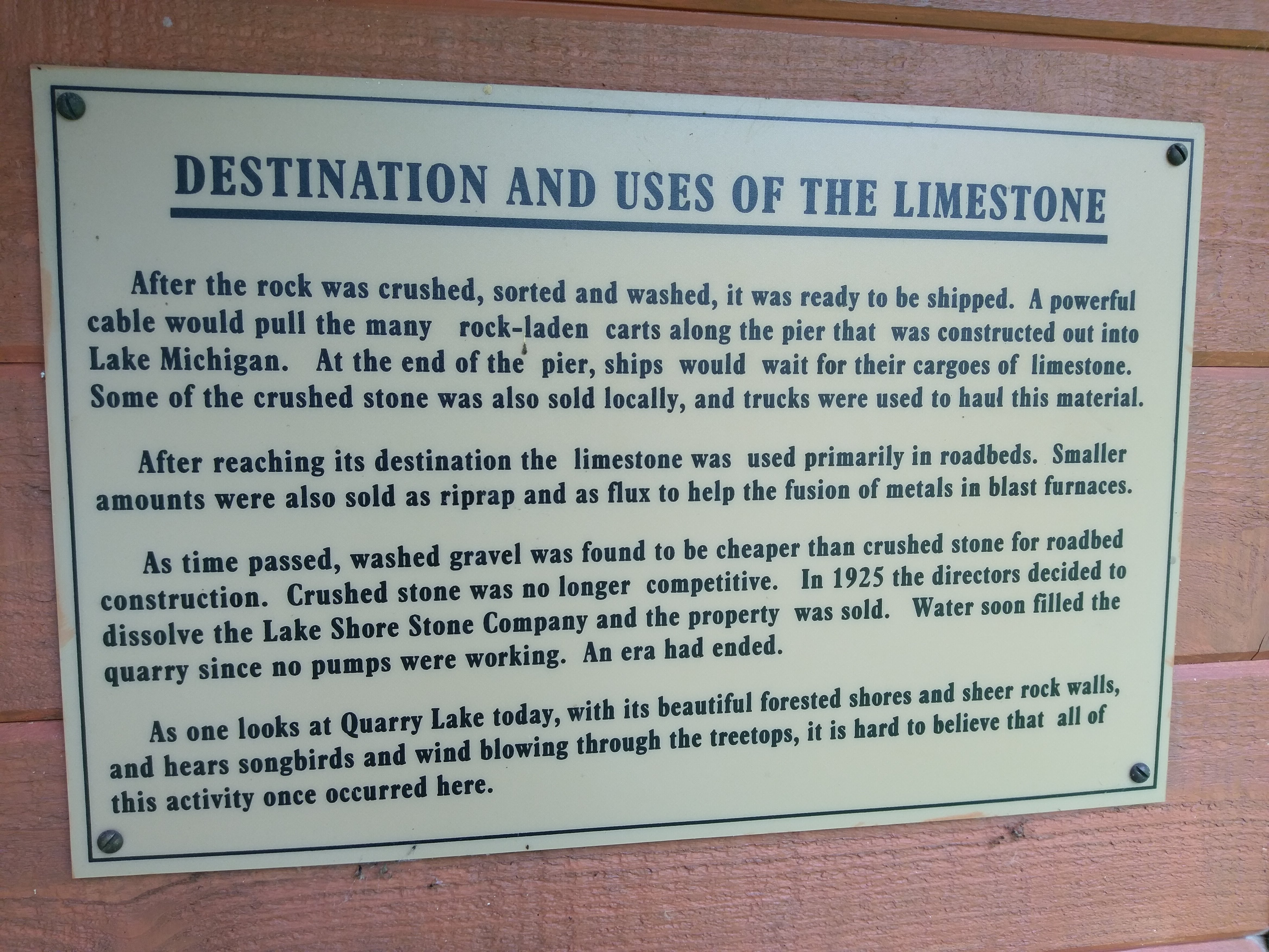 Destination and Uses of the Limestone Marker