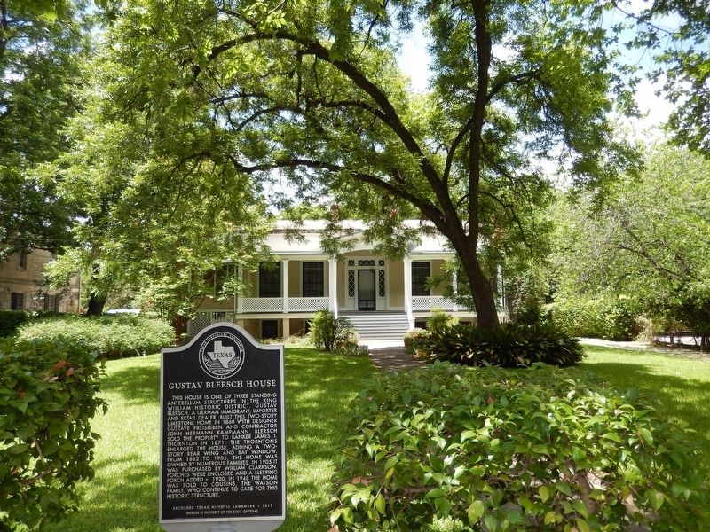 Gustav Blersch House Marker (<i>wide view</i>) image. Click for full size.