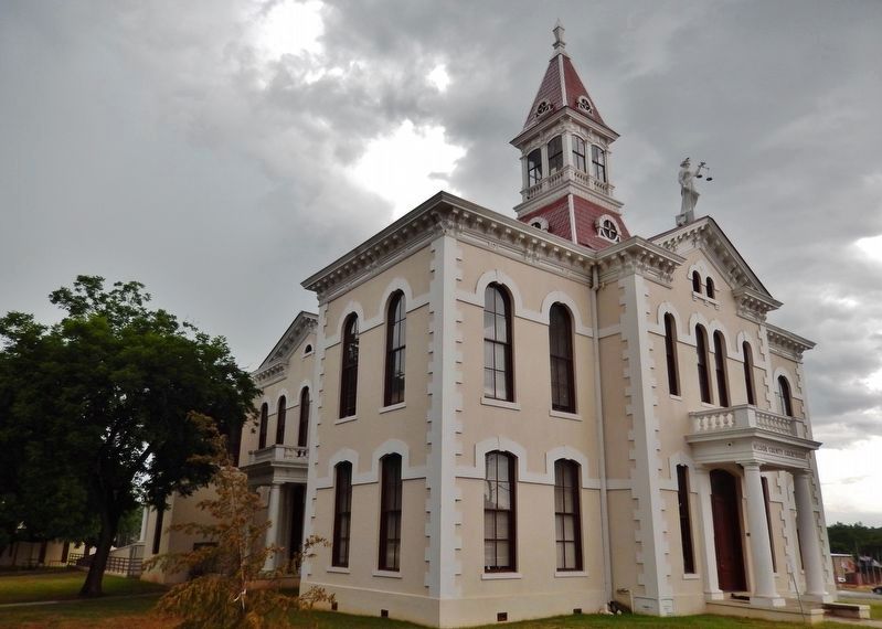Wilson County Courthouse, Floresville, TX (Designed by Alfred Giles, 1884). Click for full size. Wilson County Courthouse, Floresville, TX (Designed by Alfred Giles, 1884) image. Click for full size.