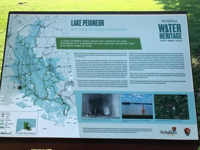 Lake Peigneur Marker image. Click for full size.