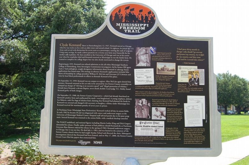 Clyde Kennard Marker reverse. Click for full size. Clyde Kennard Marker reverse image. Click for full size.