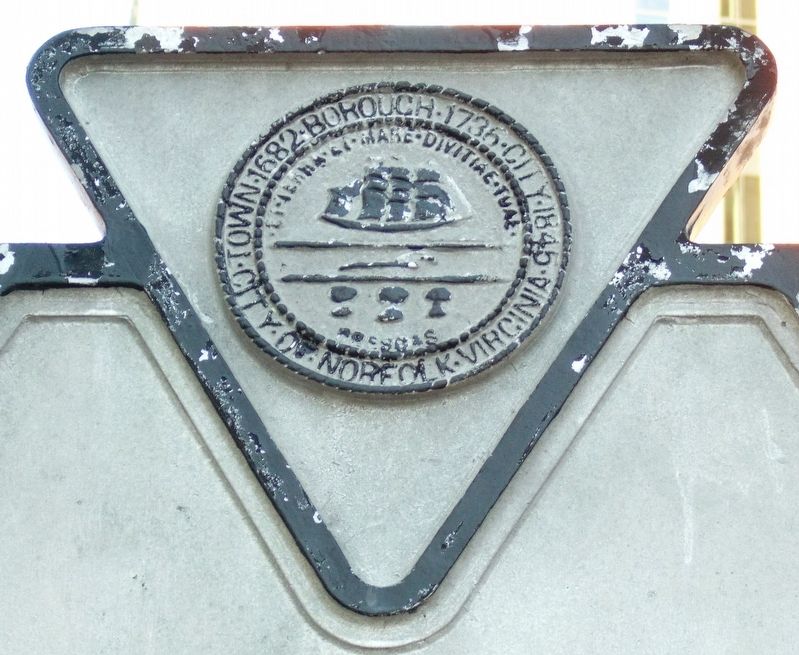 Detail of Craney Island Marker’s Seal. image. Click for full size.