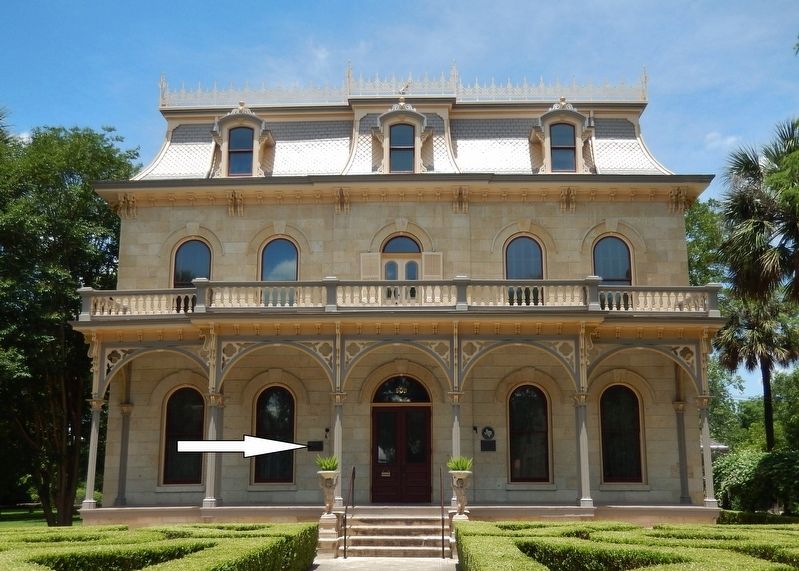 Edward Steves Homestead (<i>front view; marker visible just left of entrance</i>). Click for full size. Edward Steves Homestead (<i>front view; marker visible just left of entrance</i>) image. Click for full size.