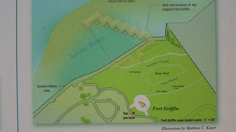 Interpretive Panel for the Fort Griffin Scale Model. Click for full size. Interpretive Panel for the Fort Griffin Scale Model image. Click for full size.