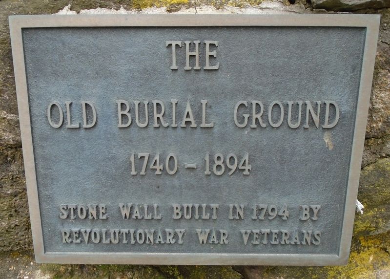 The Old Burial Ground Marker image. Click for full size.