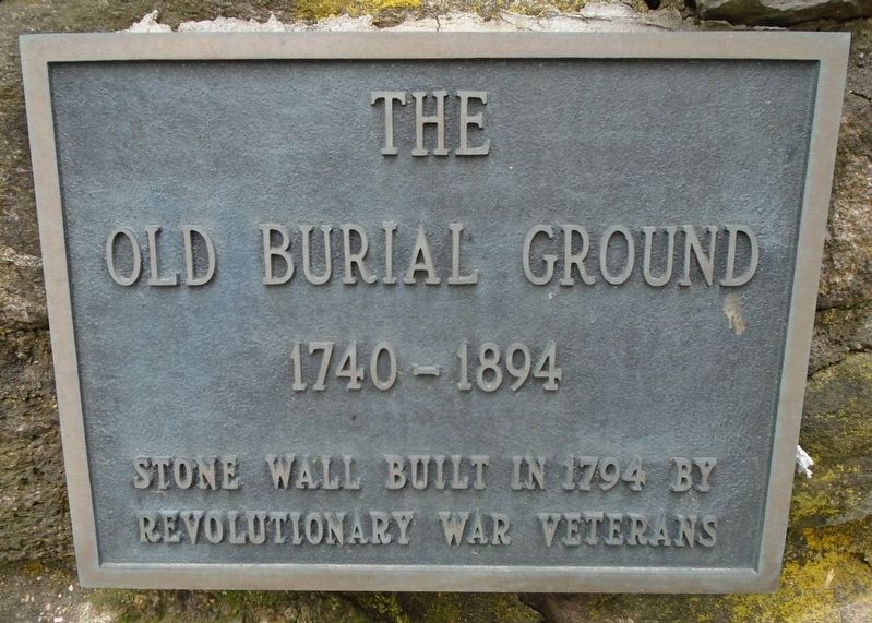 The Old Burial Ground Marker. Click for full size. The Old Burial Ground Marker image. Click for full size.