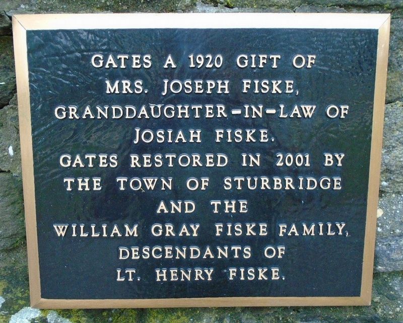 The Old Burial Ground Gates Marker. Click for full size. The Old Burial Ground Gates Marker image. Click for full size.