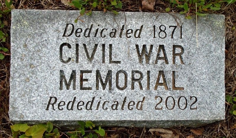 Civil War Soldier's Monument Dedication Marker. Click for full size. Civil War Soldier's Monument Dedication Marker image. Click for full size.