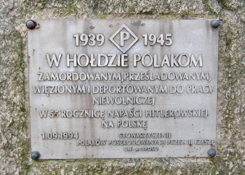 Opole Third Reich Victims Memorial Marker image. Click for full size.