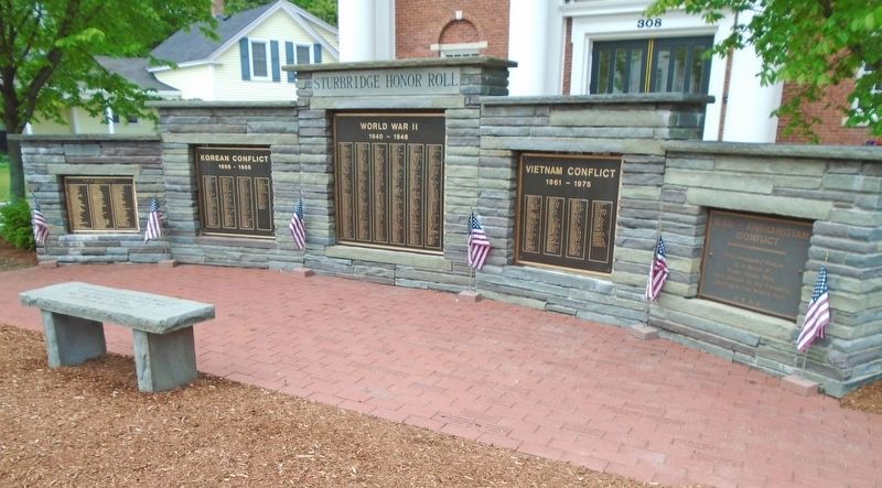 Sturbridge Honor Roll War Memorial. Click for full size. Sturbridge Honor Roll War Memorial image. Click for full size.