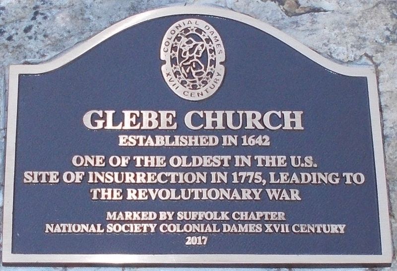 Glebe Church Historical Plaque. image. Click for full size.
