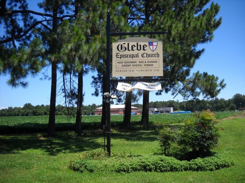Glebe Episcopal Church entrance sign image. Click for full size.