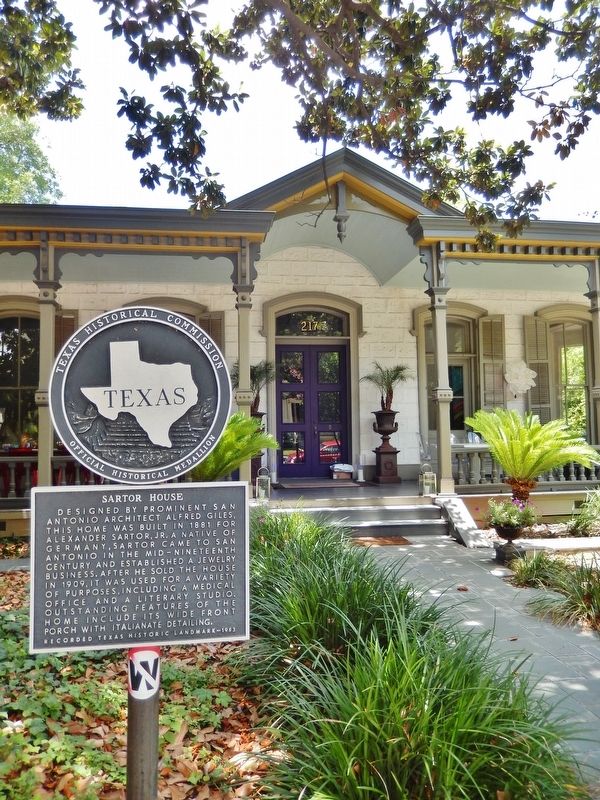 Sartor House Marker (<i>tall view</i>). Click for full size. Sartor House Marker (<i>tall view</i>) image. Click for full size.