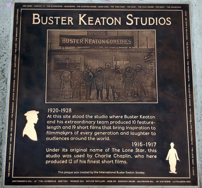 Buster Keaton Studios Marker image. Click for full size.