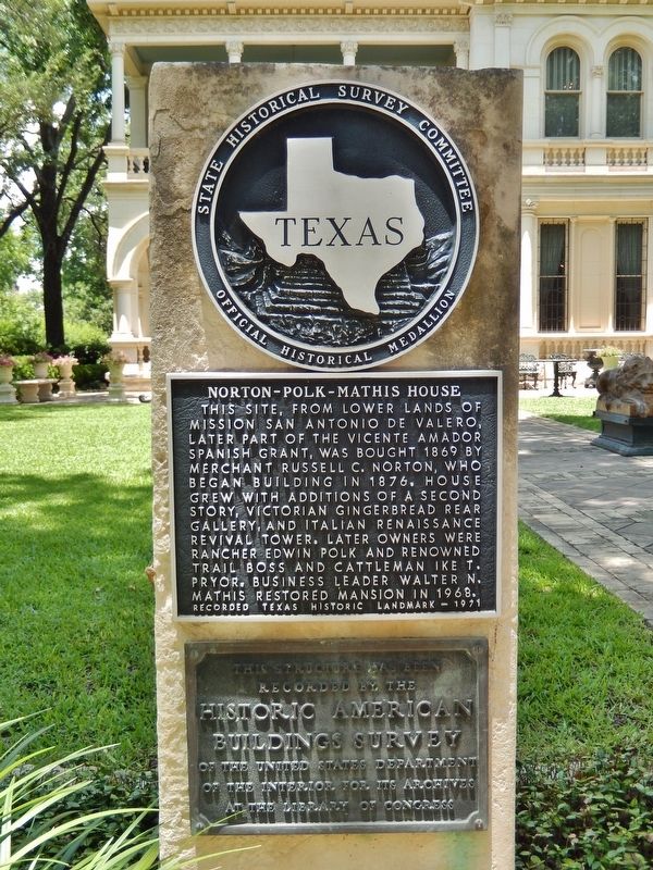 Norton-Polk-Mathis House Marker (<i>tall view</i>) image. Click for full size.