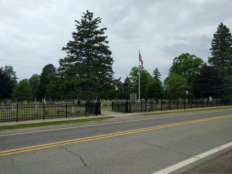 Utica Cemetery and Marker image. Click for more information.