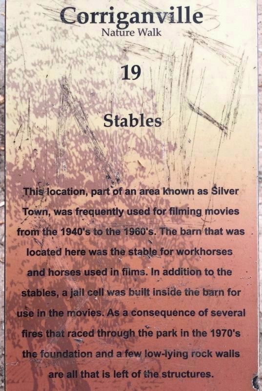 Stables Marker (now missing) image. Click for full size.