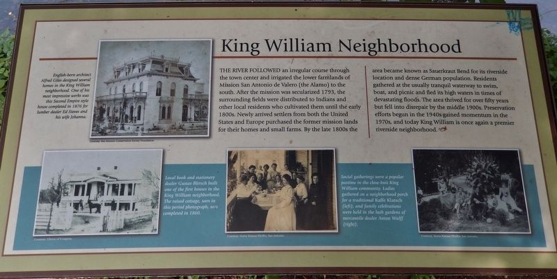 King William Neighborhood Marker image. Click for full size.